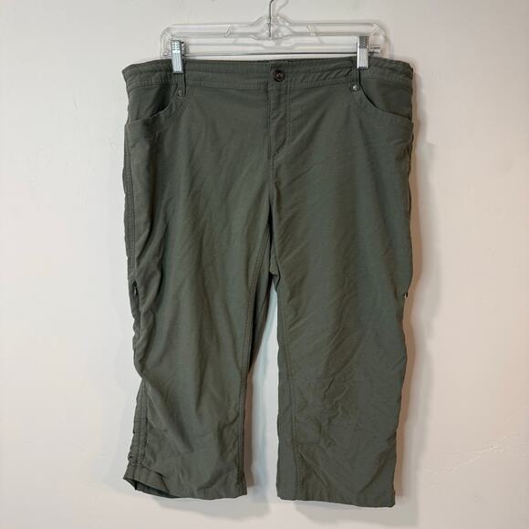 Kuhl Pants - Kuhl Women's Trekr Kapri Pants Hike Trail Outdoor Crop Cargo Grey 16 Capri